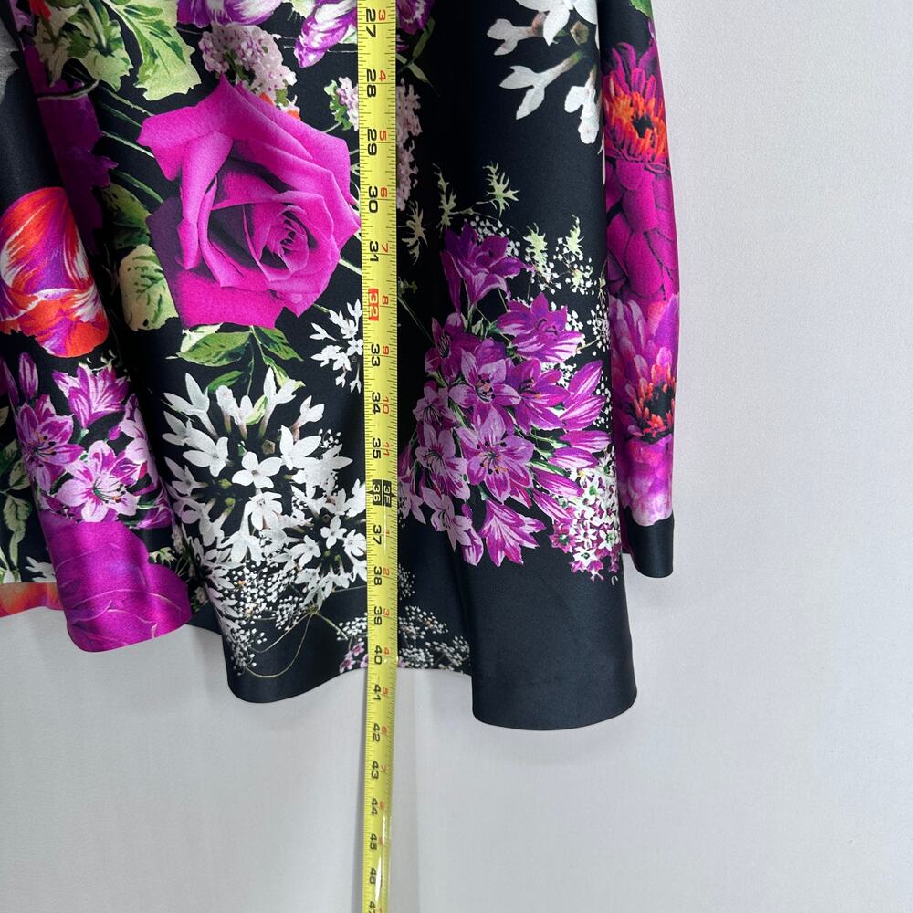 Talbot Runhof Silk Floral Cocktail Dress Black Pink Women’s EU 44 - Picture 8 of 11